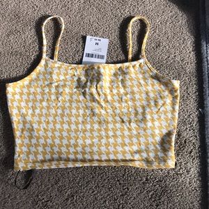 yellow gingham tank top